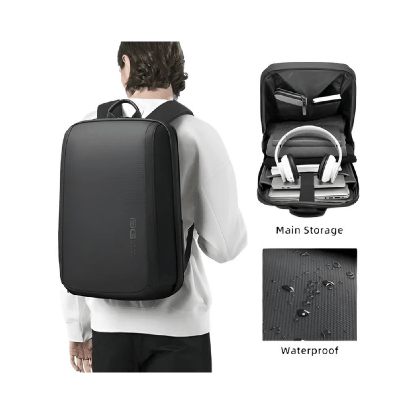 CarryQuest® - Waterdichte Rugzak - Rugzak Heren Laptop Reisrugzak - Unisex - Luxe & Functioneel - 20L Capaciteit - Grijs
