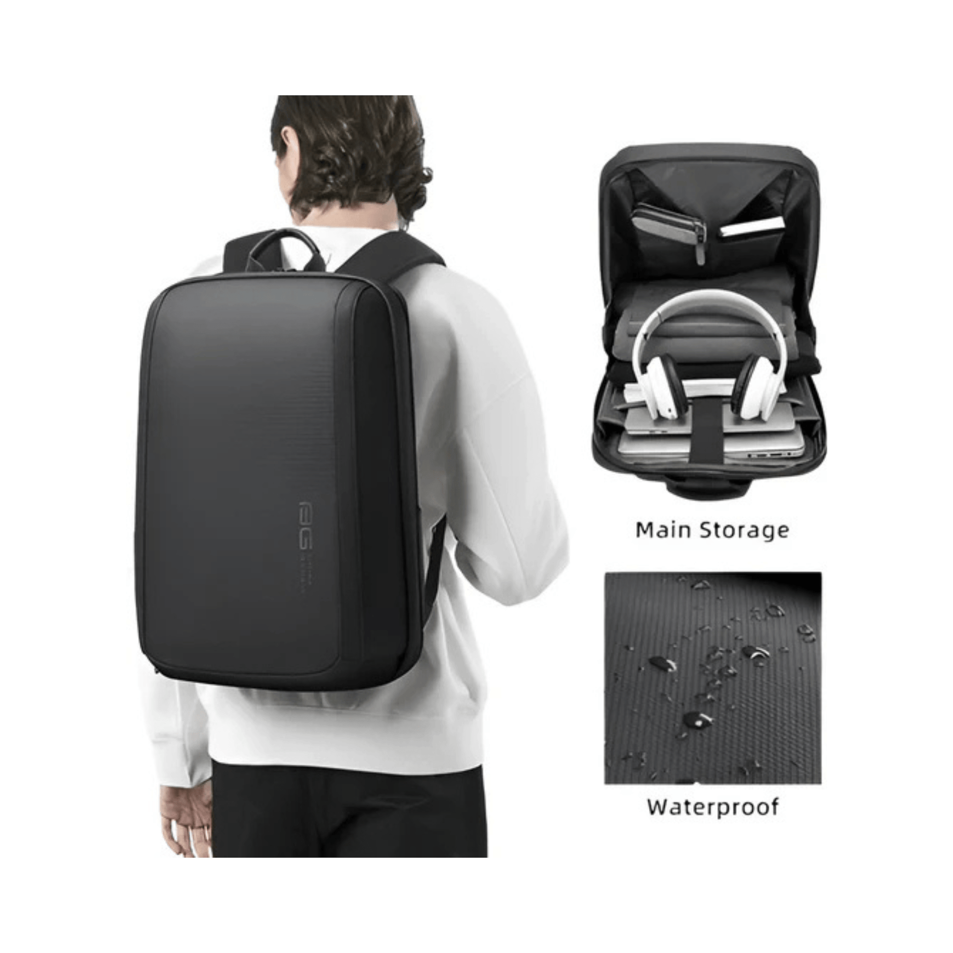 CarryQuest® - Waterdichte Rugzak - Rugzak Heren Laptop Reisrugzak - Unisex - Luxe & Functioneel - 20L Capaciteit - Grijs