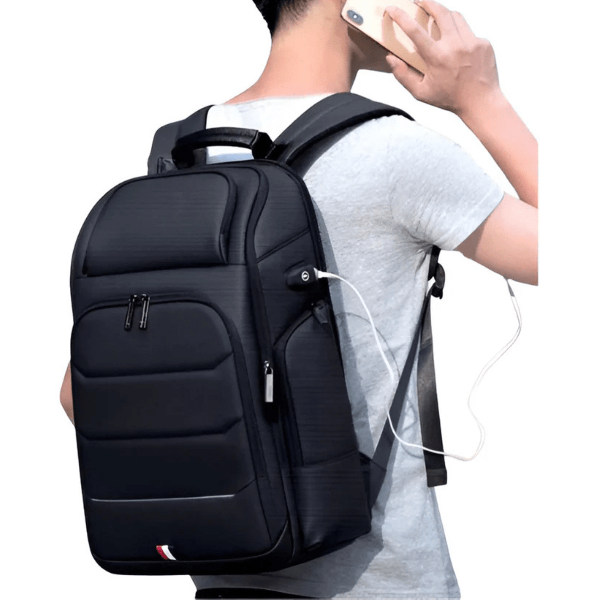 CarryQuest® - Waterdichte Rugzak USB Oplaadbaar - Zwart