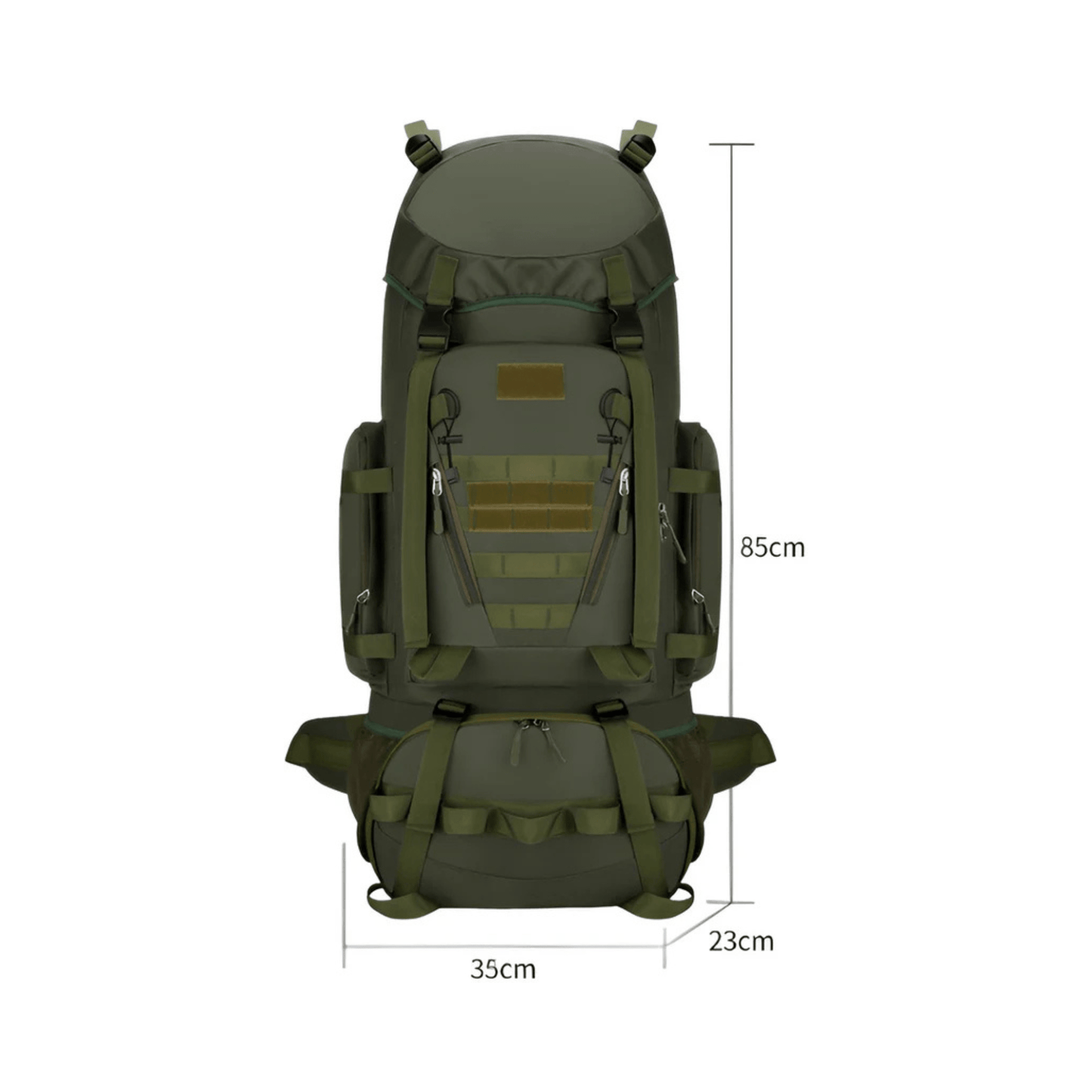 CarryQuest® - Waterdichte - Wandelen - Camping - Rugzak - Heren - 90 Liter - Groen
