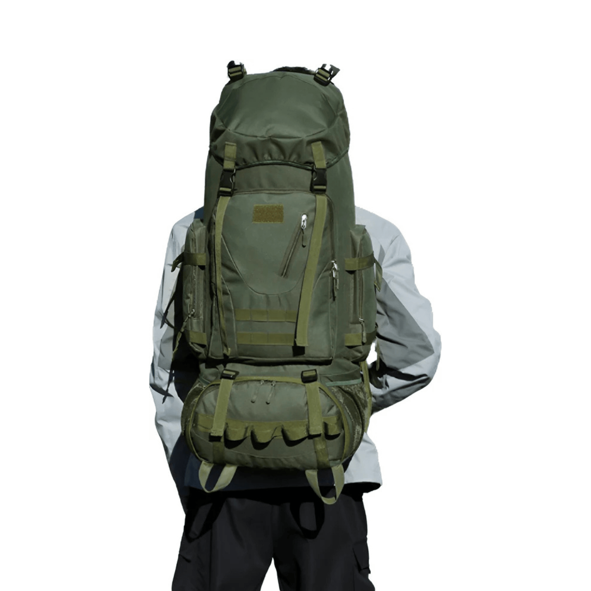 CarryQuest® - Waterdichte - Wandelen - Camping - Rugzak - Heren - 90 Liter - Groen