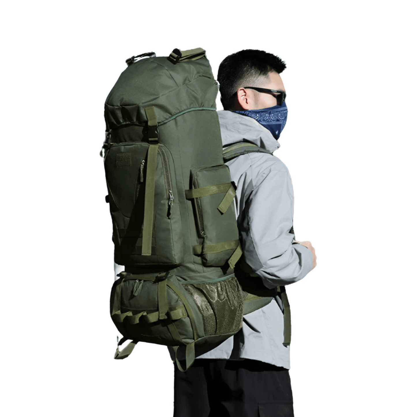 CarryQuest® - Waterdichte - Wandelen - Camping - Rugzak - Heren - 90 Liter - Groen