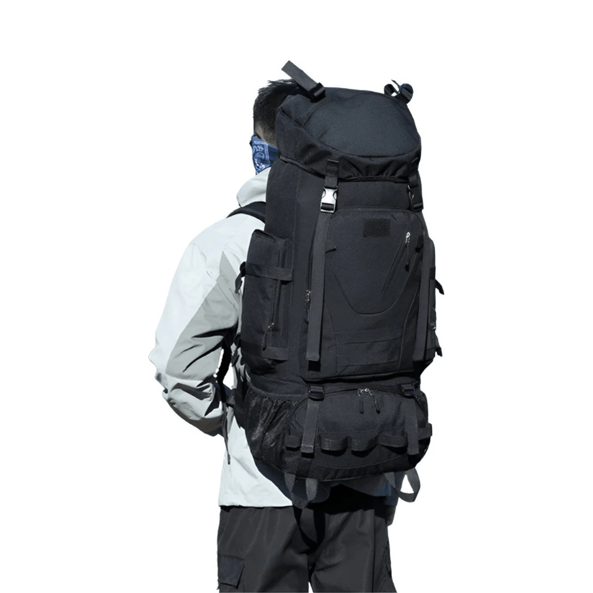 CarryQuest® - Waterdichte - Wandelen - Camping - Rugzak - Heren - 90 Liter - Zwart