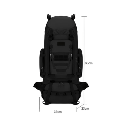 CarryQuest® - Waterdichte - Wandelen - Camping - Rugzak - Heren - 90 Liter - Zwart