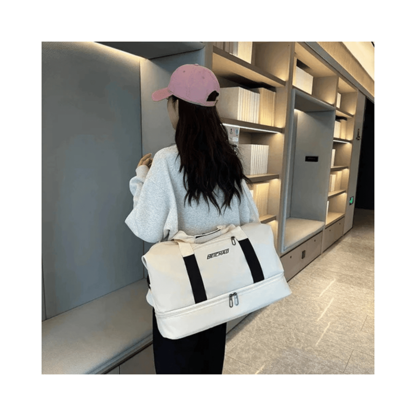 CarryQuest® - Weekendtas - Reistas - Waterdicht - Weekendtrips - Reizen - Vrouwen - Wit