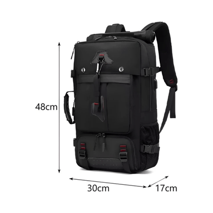 CarryQuest® - Zakelijke Rugzak 17.3 Inch - Waterafstotend, USB Oplaadpoort - Oxford Materiaal - Zwart
