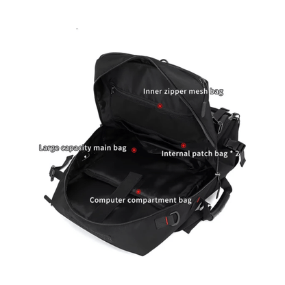 CarryQuest® - Zakelijke Rugzak 17.3 Inch - Waterafstotend, USB Oplaadpoort - Oxford Materiaal - Zwart