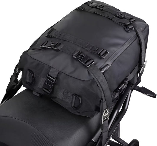WoYoW® - Motorfiets Achter Tas 20L Waterdicht Multifunctioneel Zadel Zijbagage Tas Fietsrugzak Universeel - Zwart 20L