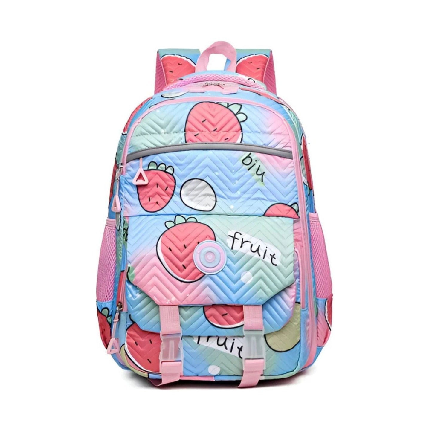 CarryQuest® - Nieuwe Schattige Aardbei Rugzak - 16 inch en Waterafstotend - Licht Roze
